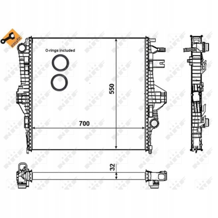 RADUADOR VW TOUAREG 3.0- 3.6 2010- 