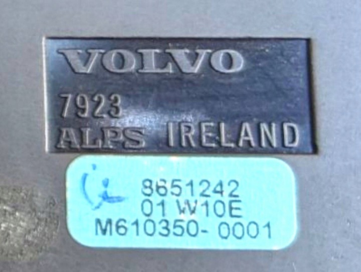PANNEAU COMMANDE CLIMATISATION VOLVO S60 2001 8651242