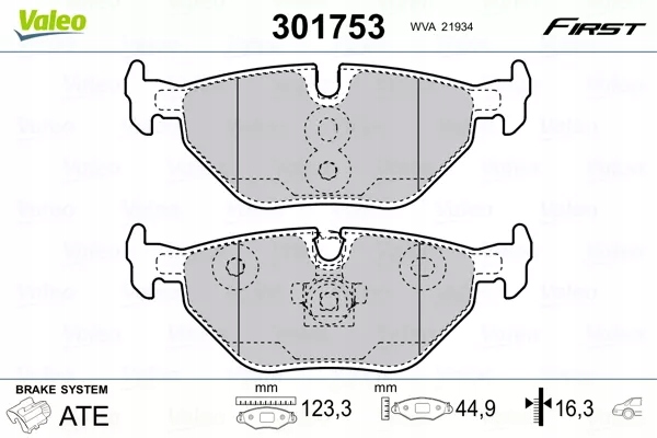 ZAPATAS DE FRENADO VALEO 301753 