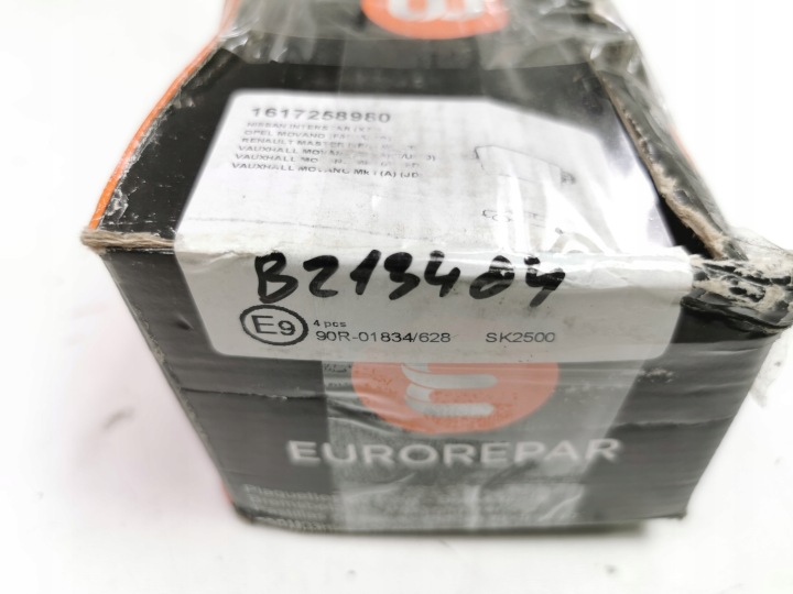 KIT PLAQUETTES FREINS FREINS DISQUE ARRIÈRE EUROREPAR 1617258980