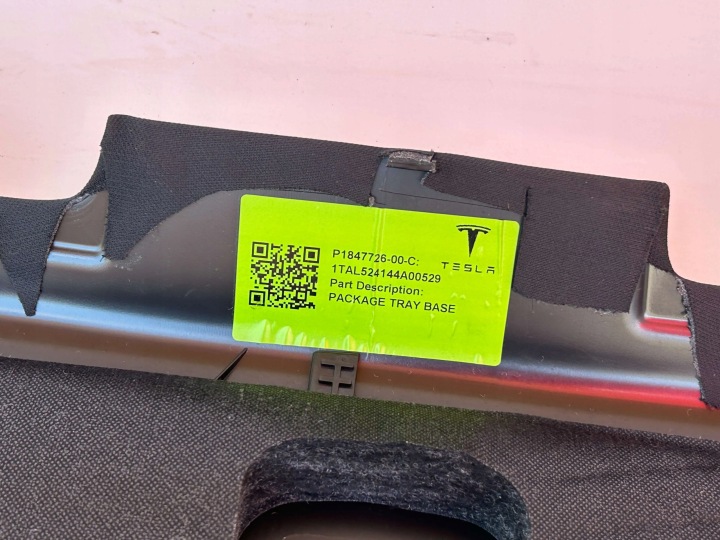 TESLA MODÈLE 3 ÉTAGÈRE ARRIÈRE COUVERCLES DE COFFRE 2024 SALOON 4/5DR 1847726 1615202 EV