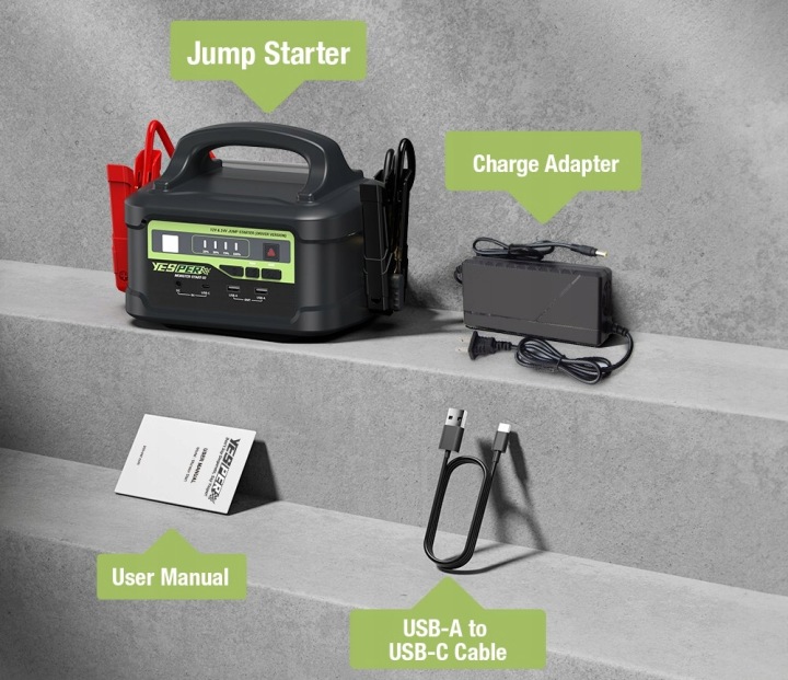 BOOSTER DÉMARREUR YESPER MONSTER DÉMARREUR P2 5000A 12-24V 122500 MAH