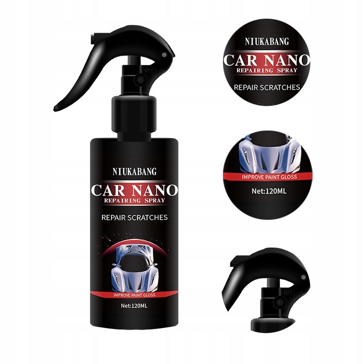 2 PIEZAS CAR NANO REPAIR SPRAY WOSK AUTO 120ML 