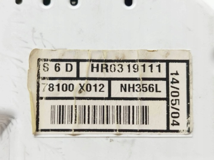 2005 HONDA CIVIC COMPTEUR COMPTEUR DE VITESSE HR0319111