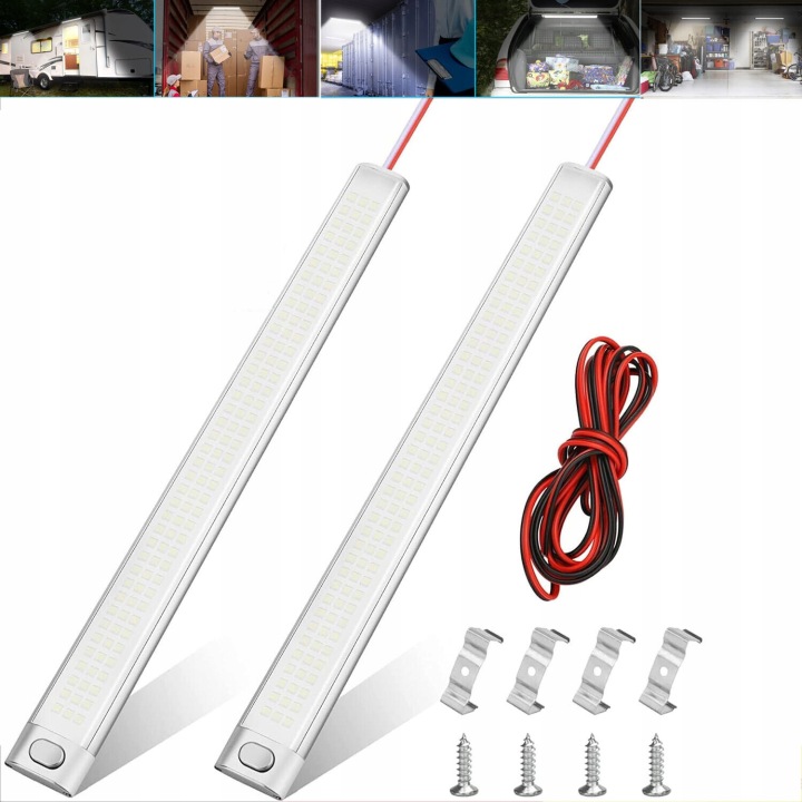 INTÉRIEURE MOULURE SWIETLNA LED VERS VOITURES CAMPING-CAR FURGONETKI 2 PCS 39CM