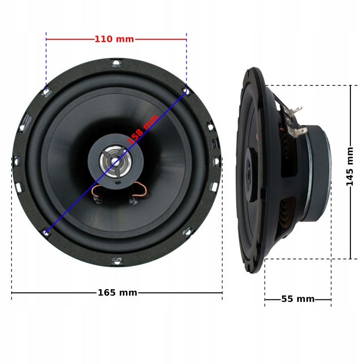 4 HAUT-PARLEURS ENTRETOISES FIAT GRANDE PUNTO EVO 500 TIPO OPEL CORSA D ASTRA H