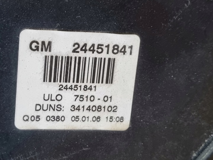 OPEL ZAFIRA B PHARE GAUCHE ARRIÈRE ARRIÈRE 24451841 ORIGINAL EUROPE