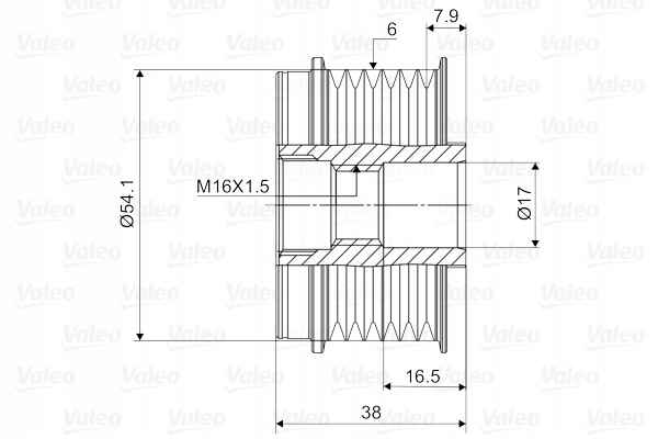 VALEO RUEDA POLEA ALTERNADOR 