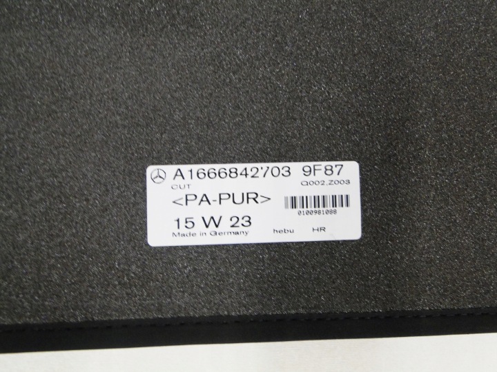 MERCEDES TAPIS DE SOL AMG VELOURS REVÊTEMENT 9F87 GLE C292 292 COUPÉ W166 166