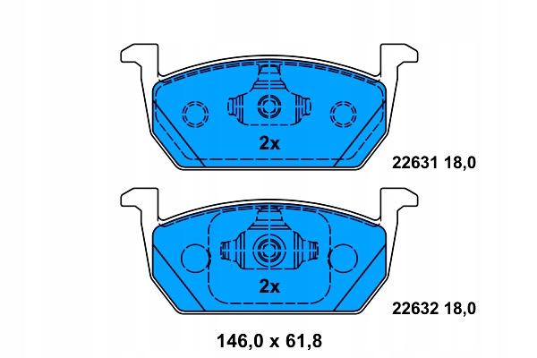 ATE 13.0460-7335.2 KIT PLAQUETTES FREINS FREINS DISQUE