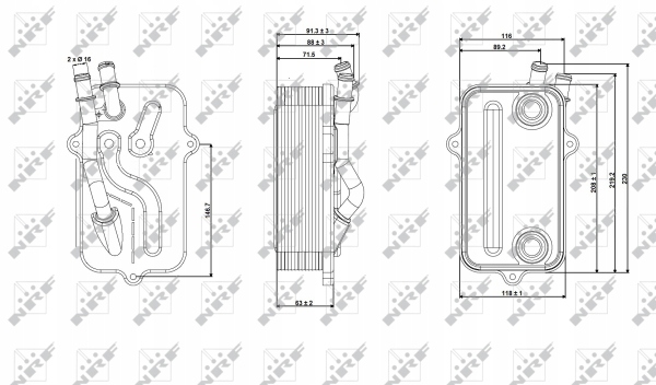 NRF 31268 RADIATEUR HUILES HUILE MOTEUR