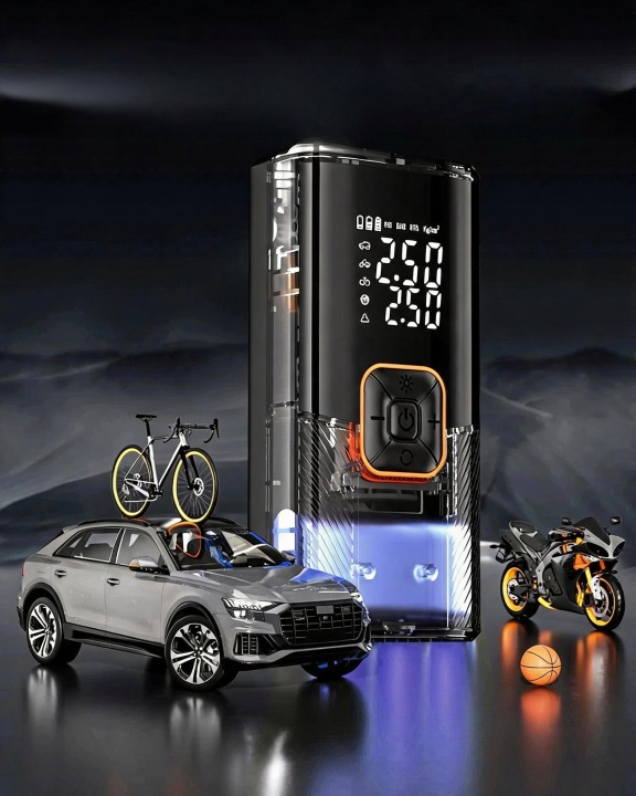 POMPE AIR AKUMULATOROWA NUMÉRIQUE 1500MAH COMPRESSEUR AUTOMOBILE PSI