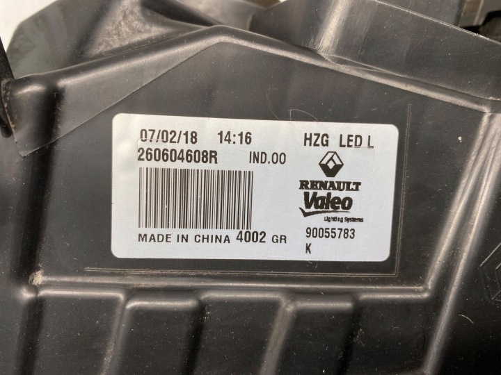 PHARE PROJECTEUR AVANT CÔTÉ GAUCHE RENAULT KOLEOS II 260604608R 2016-