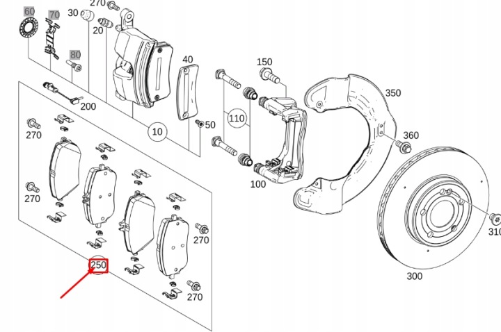 NOUVEAU MERCEDES-BENZ GLB X247 AVANT WHEEL BRAKE PAD SET A0004205303 ORIGINAL