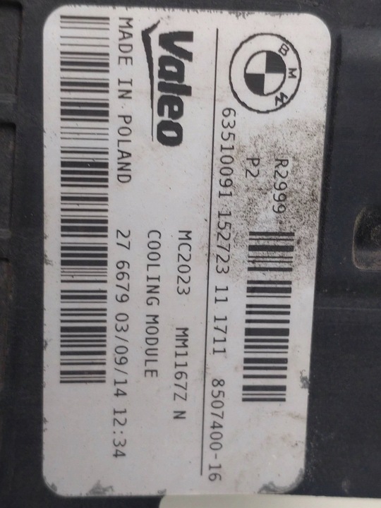 BMW 3 F30 F35 F31 FIXATION CHÂSSIS RADIATEUR GAUCHE 7600536