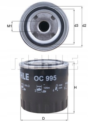 KNECHT OC 995 FILTRO ACEITES 