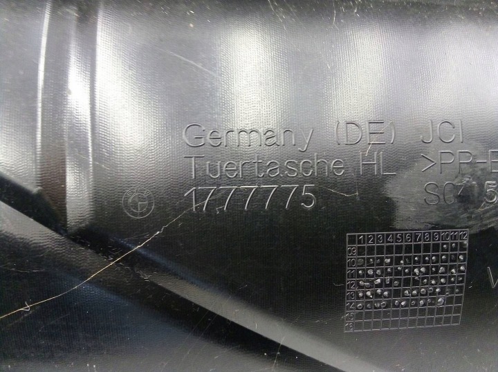 BMW 5 F10 F11 2015 1777775 COLLECTEUR PORTES ARRIÈRE CÔTÉ GAUCHE