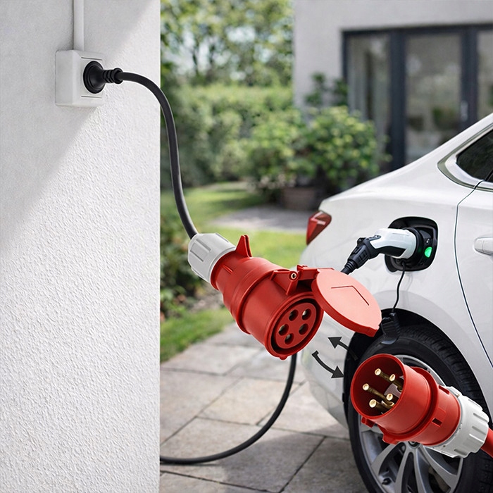 2× ADAPTATEUR CEE 16A SUR 230V SCHUKO EV 3.5KW ADAPTATEUR VERS LADOWARKI VOITURES