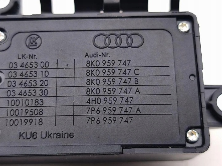 AUDI A5 8T COMMUTATEUR PANNEAU RÉGLAGES PRZESUWANIA SIÈGES 8K0959747A