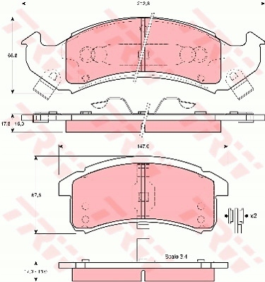 ZAPATAS DE FRENAPARA PARA PONTIAC FIREBIRD 3.4 3.8 5.7 