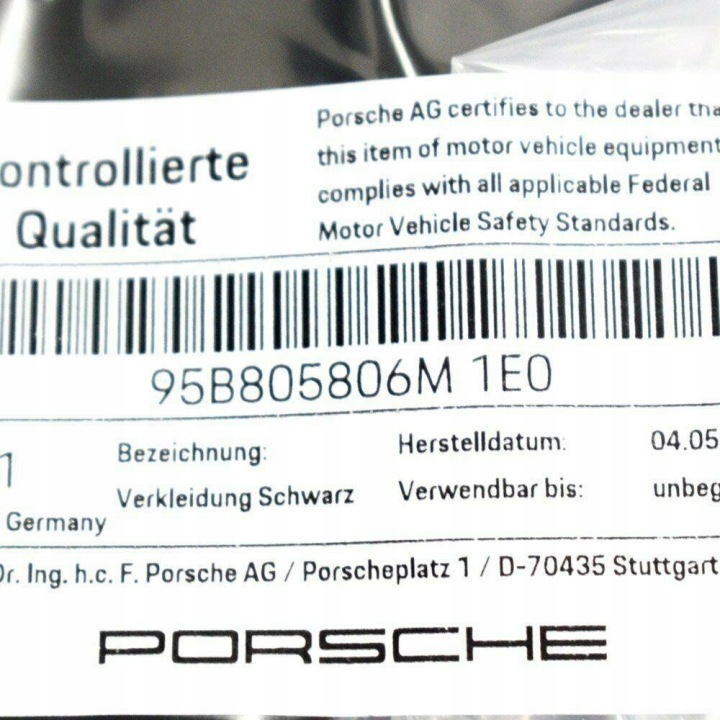 PROTECTION PANNEAUX AVANT PORSCHE MACAN 95B 95B805806M1E0 ORIGINALE