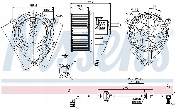 VENTILATEUR VENTILATEUR NISSENS 8352285 5103806AA 1830