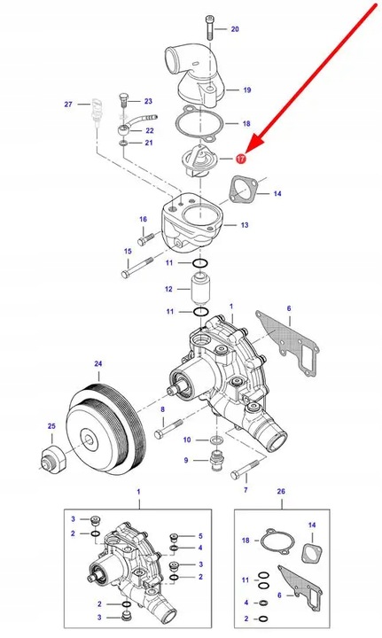 V837081319 TERMOSTATAS SISTEMOS AUŠINIMO VARIKLIO nuotrauka 2