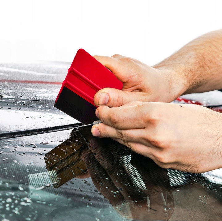 RAKLA CON FILCEM PARA APLIKACJI ONAKLADANIA FOLII PARA VENTANAS FAROS NAKLEJEK CARBÓN 