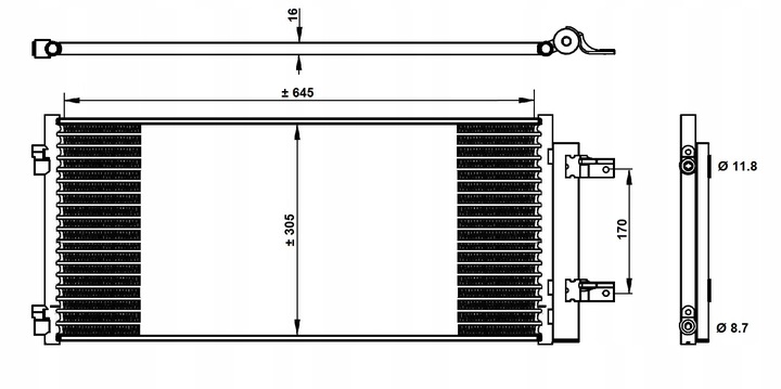 CONDENSADOR DE ACONDICIONADOR OPEL ASTRA K 15- 