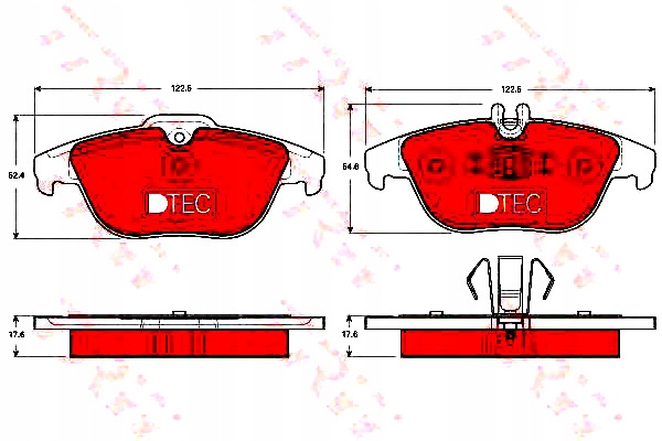 ZAPATAS DE FRENADO MERCEDES PARTE TRASERA W204 X204 07- DTEC C 