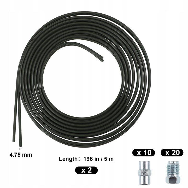 MIEDZIANY CABLE DE FRENADO 2SZT, 5M + 30SZT PIEZAS DE REPUESTO 