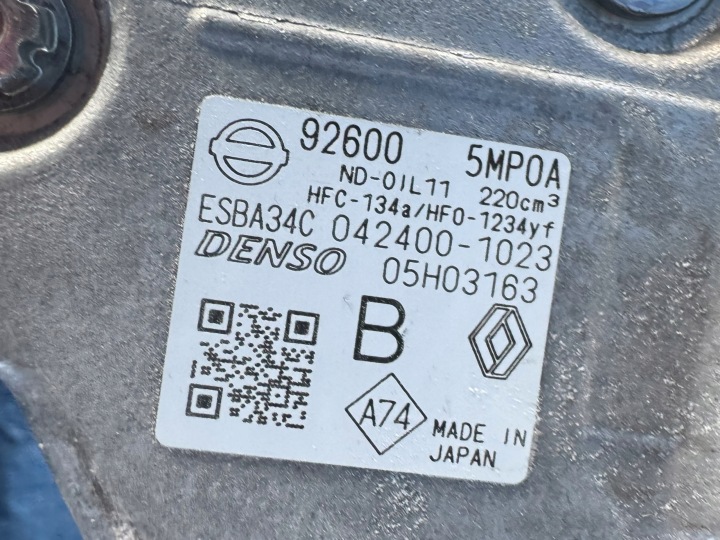 COMPRESSEUR DE CLIMATISATION RENAULT MEGANE V E-TECH 926005MP0A