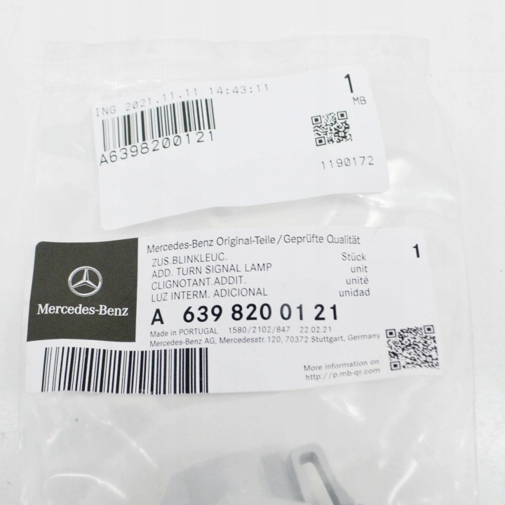 MERCEDES-BENZ VITO W447 AVANT FENDER TURN SIGNAL PHARE A6398200121
