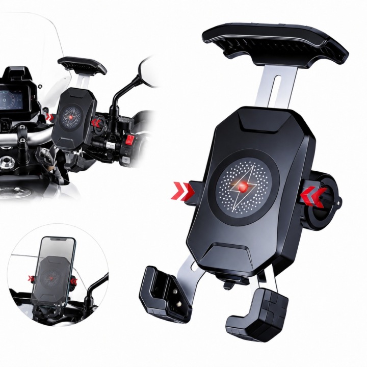 2 EN 1 POIGNÉE SUR TÉLÉPHONE VERS MOTOCYCLETTE CHARGEUR 15W INDUKCYJNA USB C 20 DANS
