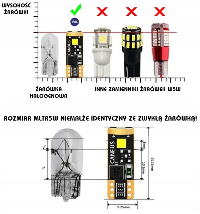 VW SCIROCCO LUCES DIODO LUMINOSO LED W5W MARBA CAN BUS 6000K 