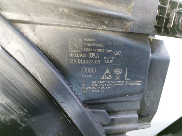 AUDI A6 C8 4K9 ALLROAD UNIVERSEL PHARE AVANT GAUCHE LED COMPLÈTE 4K0941039A
