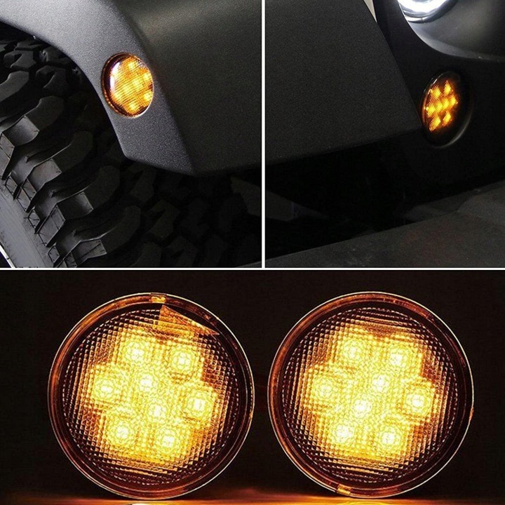 AMPOULES LED SEGMENTS CLIGNOTANTS FJD JEEP WRANGLER JK YJ 07-18 HALO