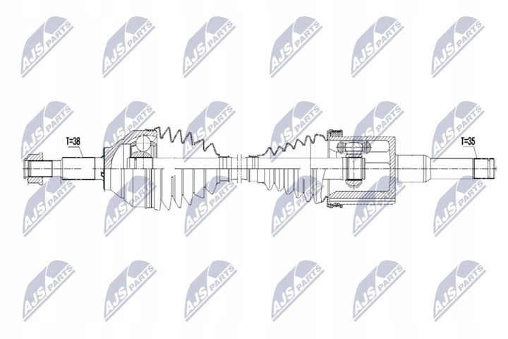 NPW-FR-123 SEMI-EJE DE ACCIONAMIENTO PARTE DELANTERA IZQUIERDA EXPLORER BB533B437CB 