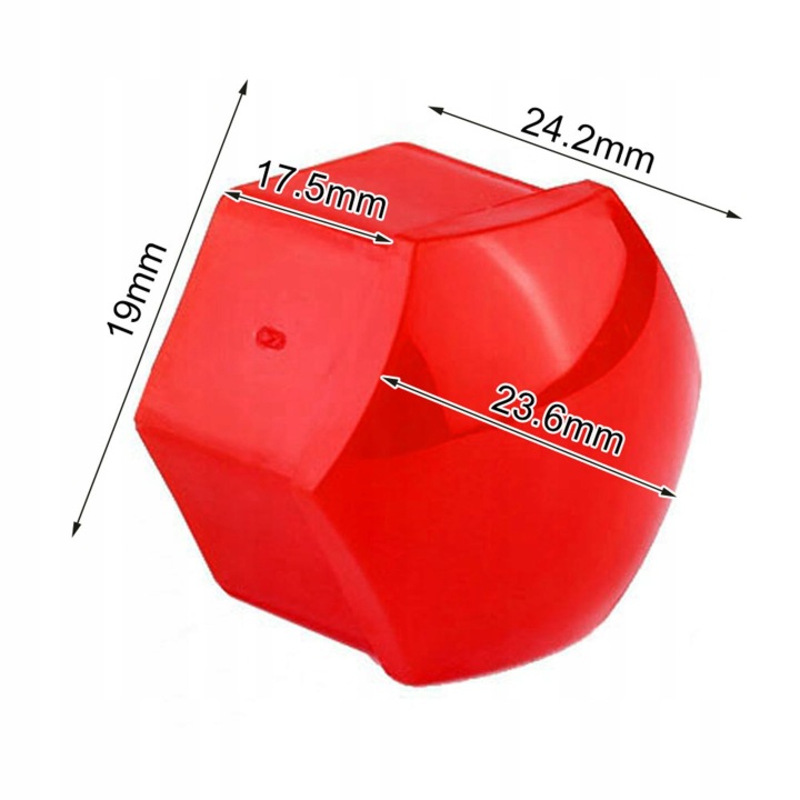 REVÊTEMENTS ROUGE BOUCHONS SUR BOULONS COLLECTEUR RÉSISTANT À L'EAU 19MM 20SZT+ CLÉ