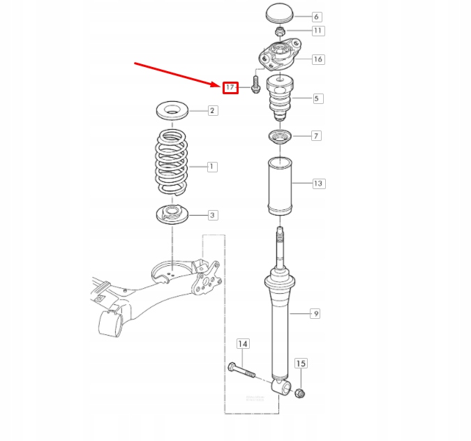 VIS GORNEGO SUPPORTS AMORTISSEUR ARRIÈRE SUSPENSIONS VW N90648402