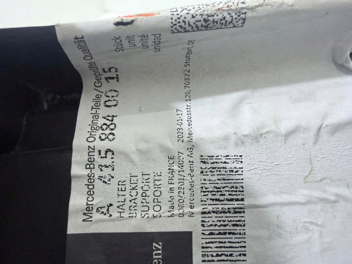 GLISSIÈRE PARE-CHOCS ARRIÈRE ARRIÈRE MERCEDES-BENZ CITAN W415 A4158840015 NEUF ORIGINE