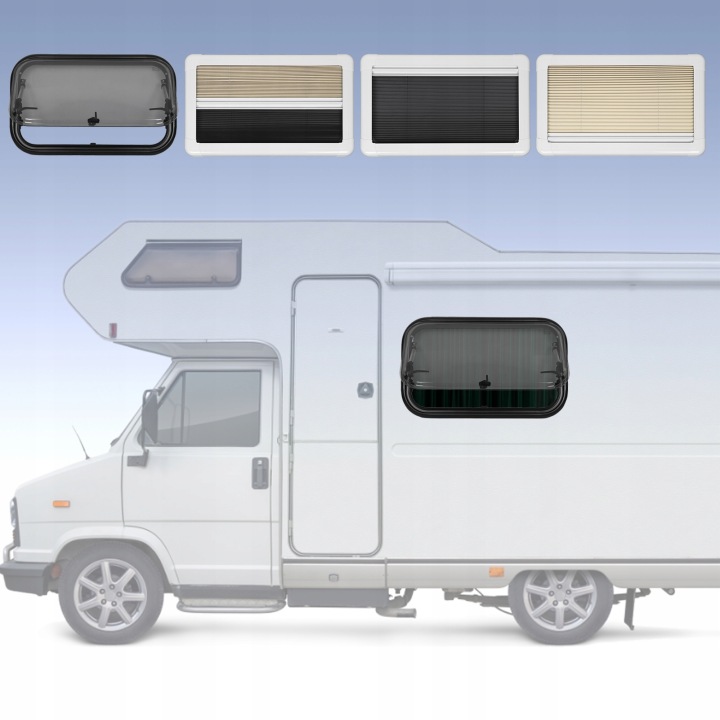 VITRE RV L700 H400 MM AVEC EKRANEM SUNSHADE DOUBLE WARSTWOWA SZKLANA 1P