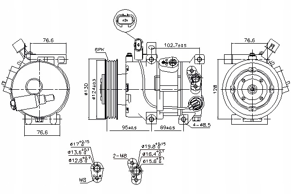 COMPRESOR DE ACONDICIONADOR HYUNDAI I40 I I40 I CW 1.6 07.11-05.19 NISSENS 