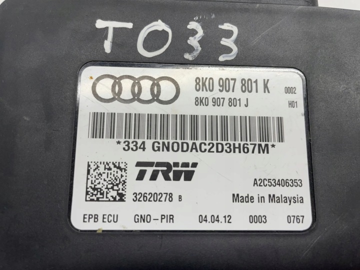 AUDI A5 8T 8F CONTRÔLEUR ÉLECTRIQUE FREINS STATIONNEMENT 8K0907801 2013