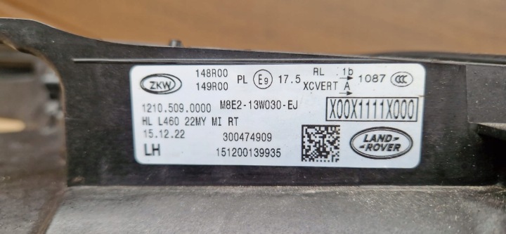 RANGE ROVER V L460 PHARE GAUCHE AVANT AVANT COMPLET LED M8E2-13W030-EJ