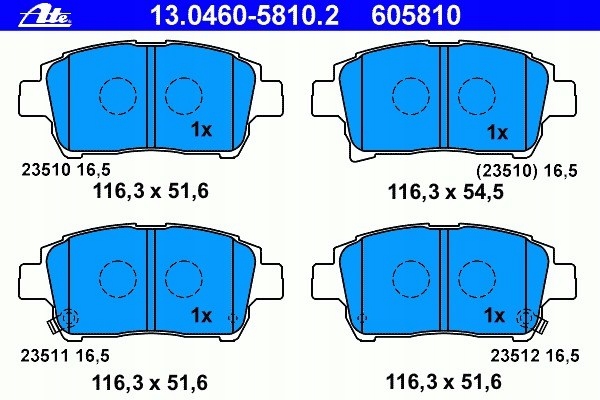 ZAPATAS DE FRENADO TOYOTA YARIS 99- (+ABS) 