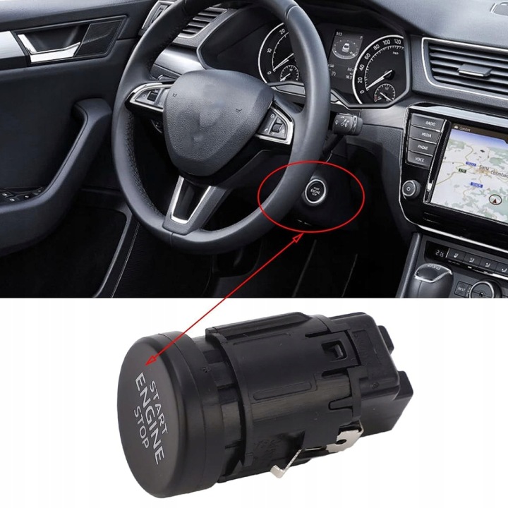 BOUTON DÉMARREUR STOP COMMUTATEUR ALLUMAGE SKODA 3V0905217 3V0905217A