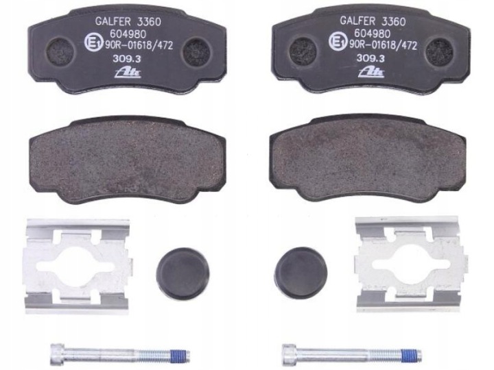 ATE PLAQUETTES FREIN AVANT BOXER JUMPER DUCATO