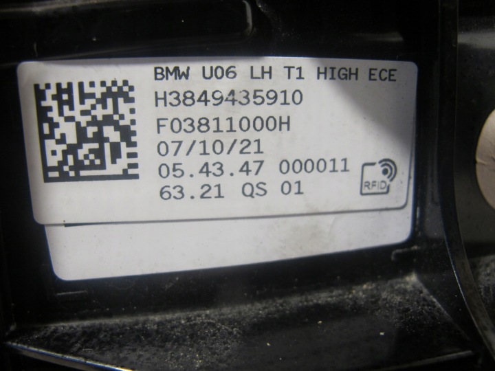 PHARES ARRIÈRE BMW U06 8494360/59 8484363/4