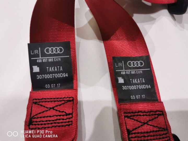 AUDI A6 RS6 C7 A7 RS7 ROUGES CEINTURES DE SÉCURITÉ ARRIÈRE ARRIÈRE 4G0857805C 87R